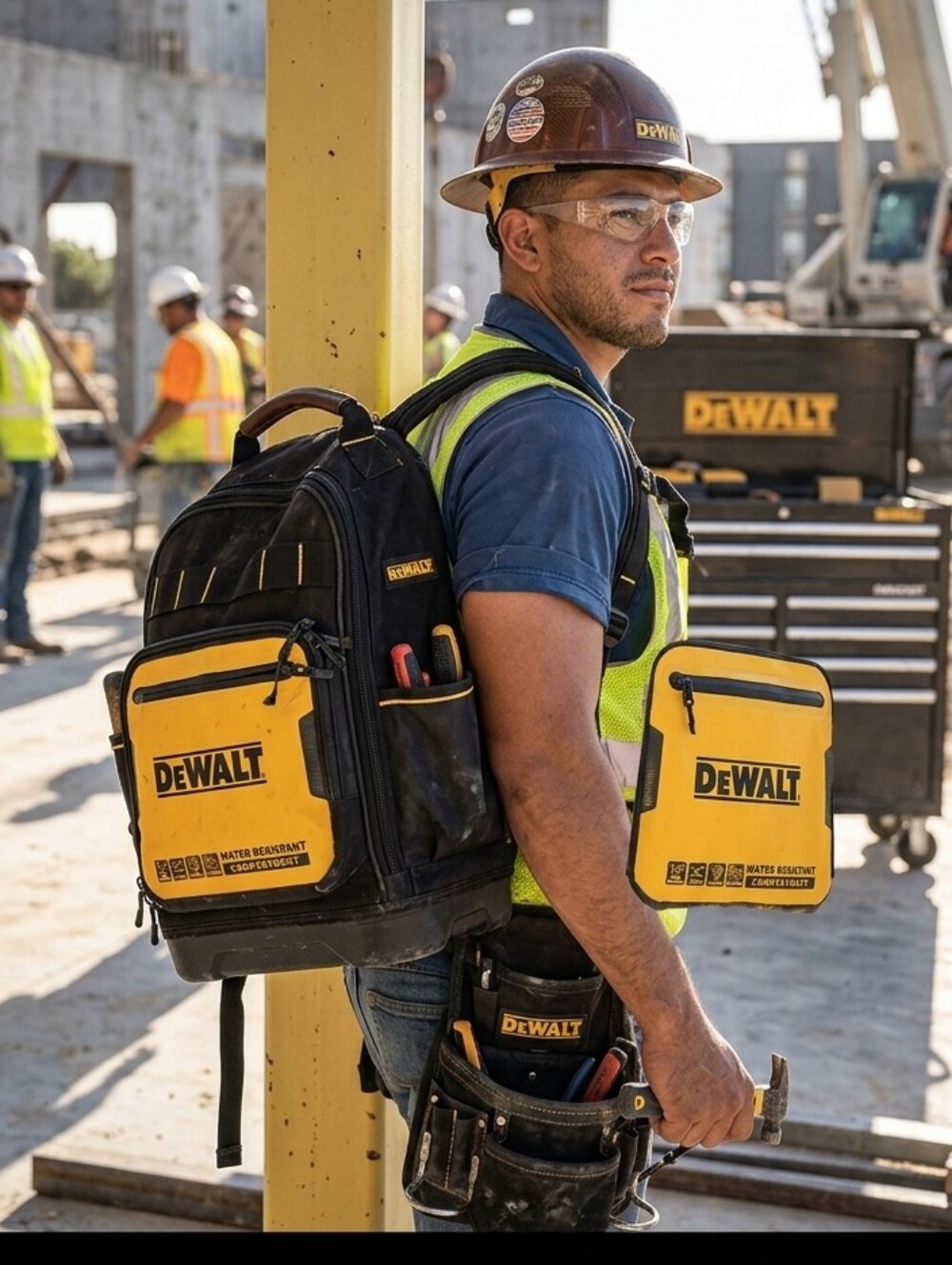 DEWALT Heavy Duty Pro Tool Backpack - Yellow / Black (Read Description)